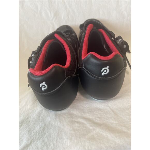 Peloton Spin Cycle Shoes J-20 PL-SH-02 Sz 45 M 11.5-12 US Black Red With Cleats - Picture 5 of 7
